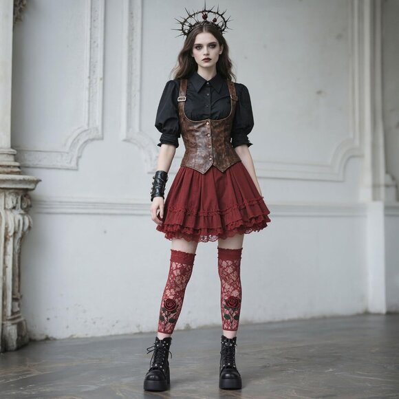 Women Polyurethane A-black Wedge Round Toe Buckle Combat Leather Platform Boots - Picture 4 of 7